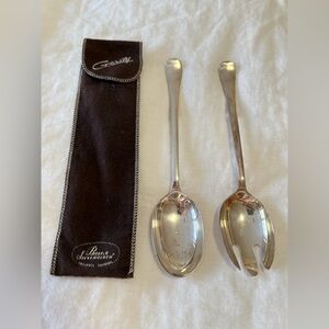 Gerity | Salad Fork Set Serving Georgian Silver-plate Flatware Silverware 9”